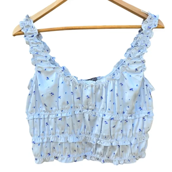 Zara White Floral Tank Top - Picture 6 of 9